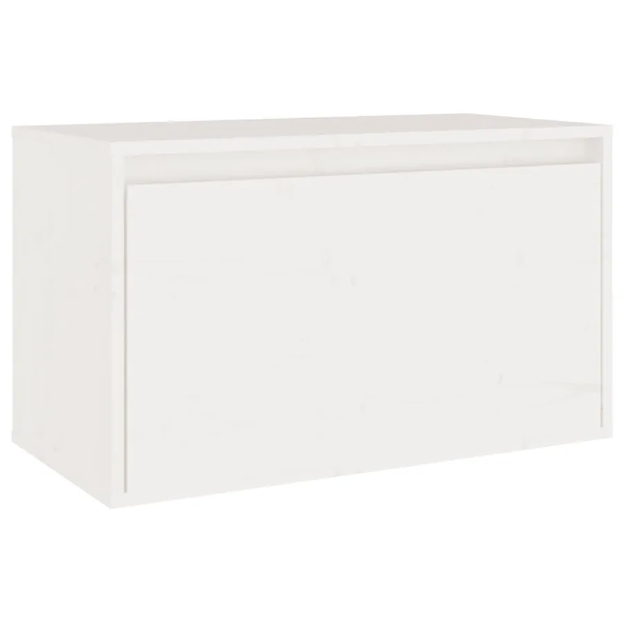 Armoire murale Blanc 60x30x35 cm Bois de pin massif - 2