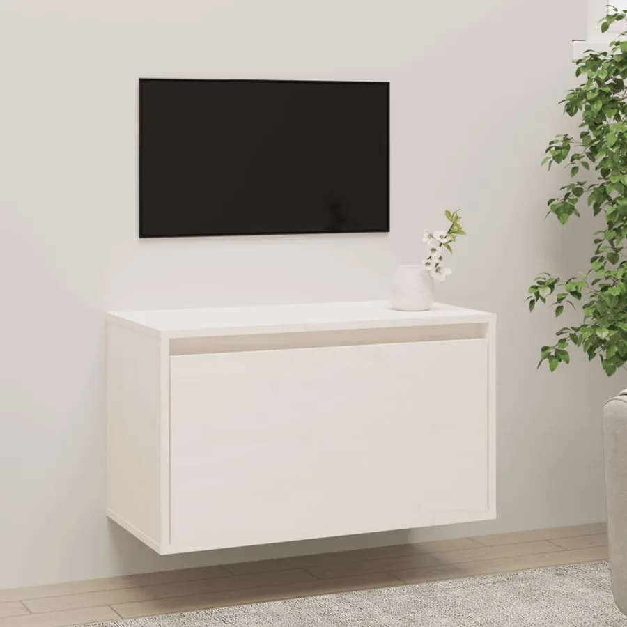 Armoire murale Blanc 60x30x35 cm Bois de pin massif - 3