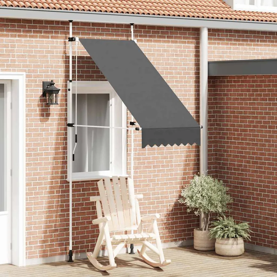 Auvent manuel rétractable 100 cm anthracite