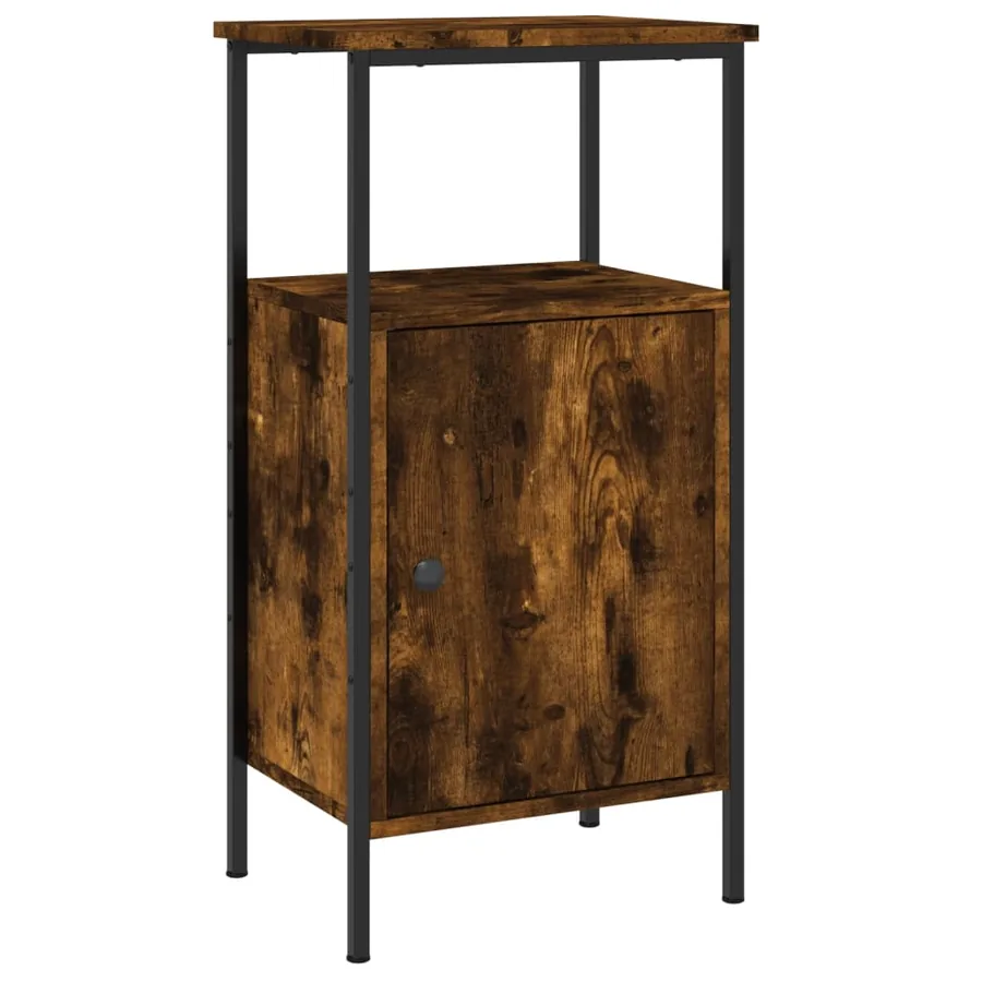 Tables de chevet 2 pcs chêne fumé 41x31x80 cm bois ingénierie - 3