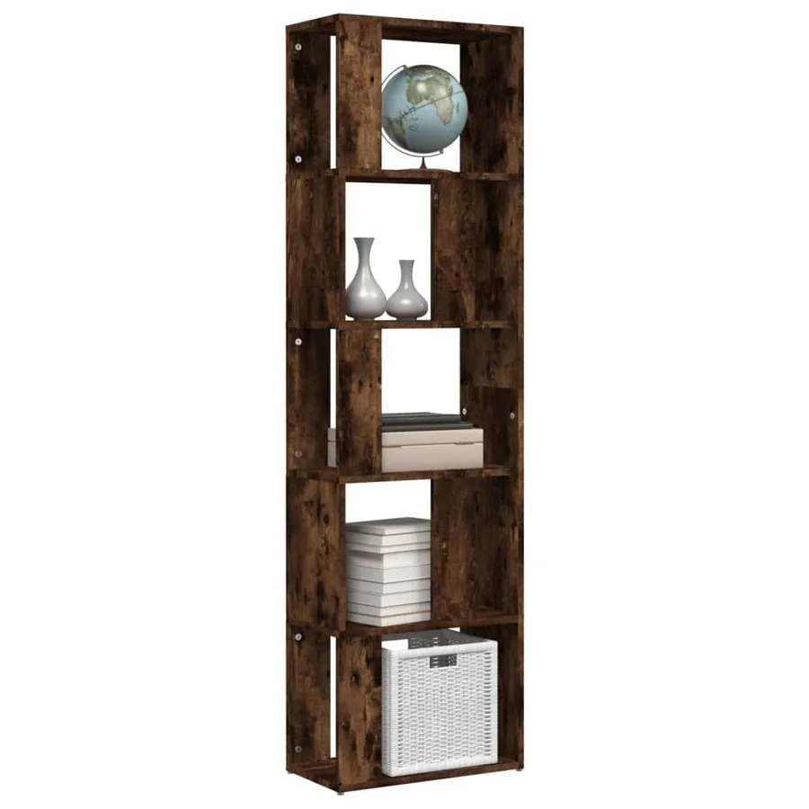 Bibliothèque Chêne fumé 45x24x160 cm Bois d'ingénierie - 4