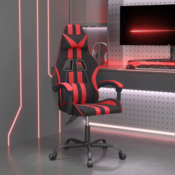 Chaise de jeu Noir et rouge Similicuir