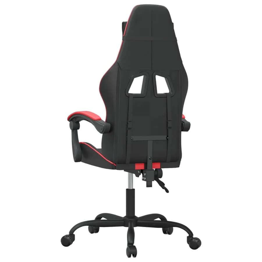 Chaise de jeu Noir et rouge Similicuir - 5