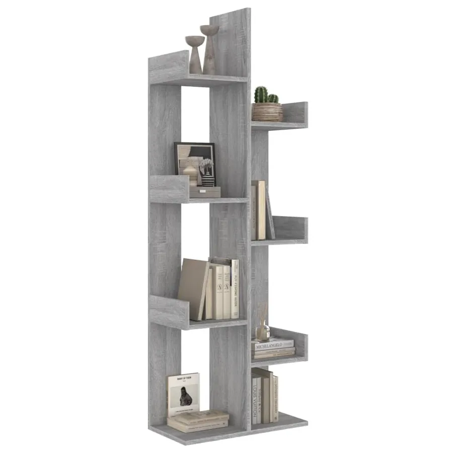 Bibliothèque 48x25,5x140 cm Sonoma gris Bois d'ingénierie - 5