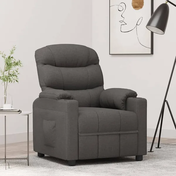 Fauteuil inclinable Gris foncé Tissu
