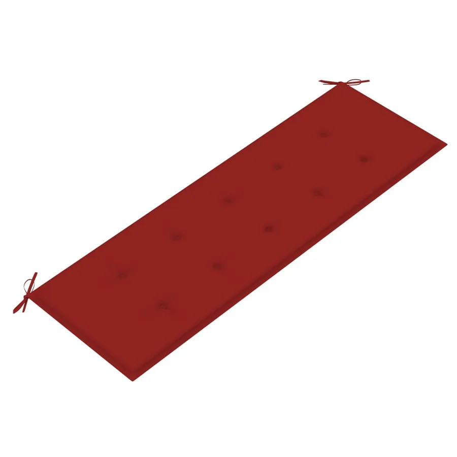 Banc de jardin empilable et coussin 159 cm Bois de teck massif - 6