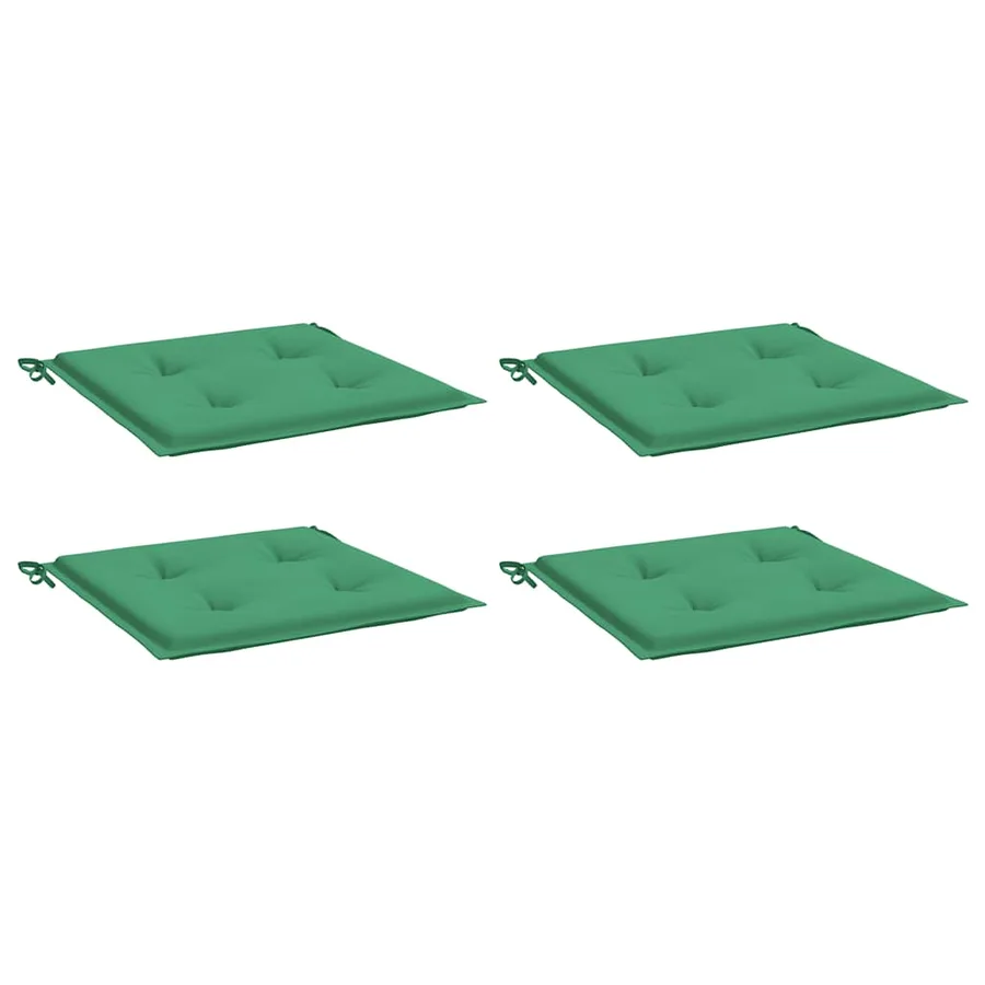 Coussins de chaise jardin lot de 4 vert 40x40x4 cm tissu oxford - 3