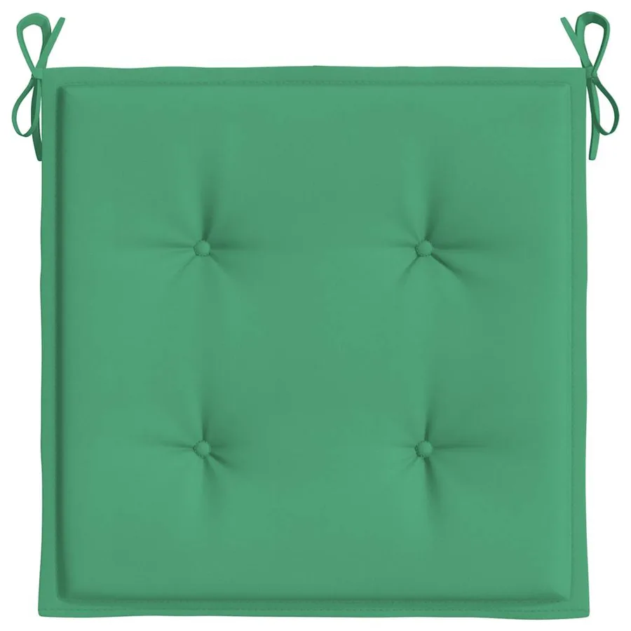 Coussins de chaise jardin lot de 4 vert 40x40x4 cm tissu oxford - 6