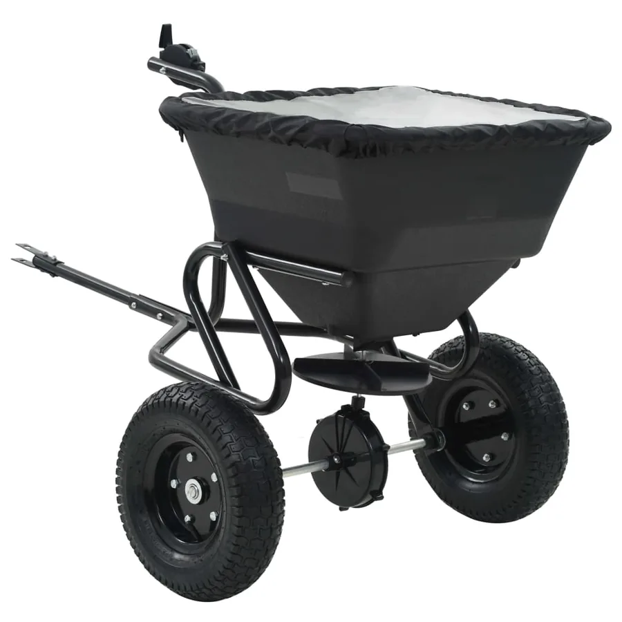 Distributeur de sel remorqué PVC et acier 125 x 74 x 79 cm 45 L