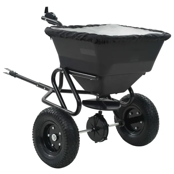 Distributeur de sel remorqué PVC et acier 125 x 74 x 79 cm 45 L