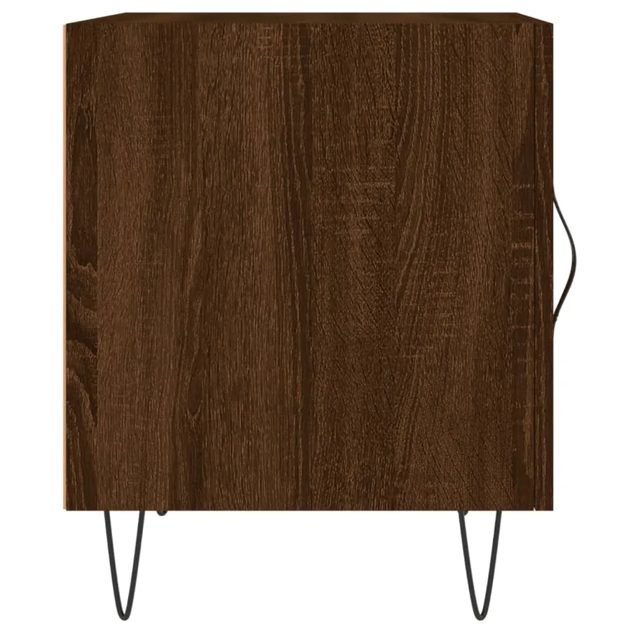Tables de chevet 2pcs chêne marron 40x40x50cm bois d'ingénierie - 7