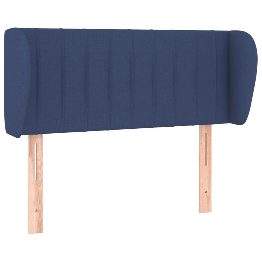 Tête de lit avec oreilles Bleu 93x23x78/88 cm Tissu - 2