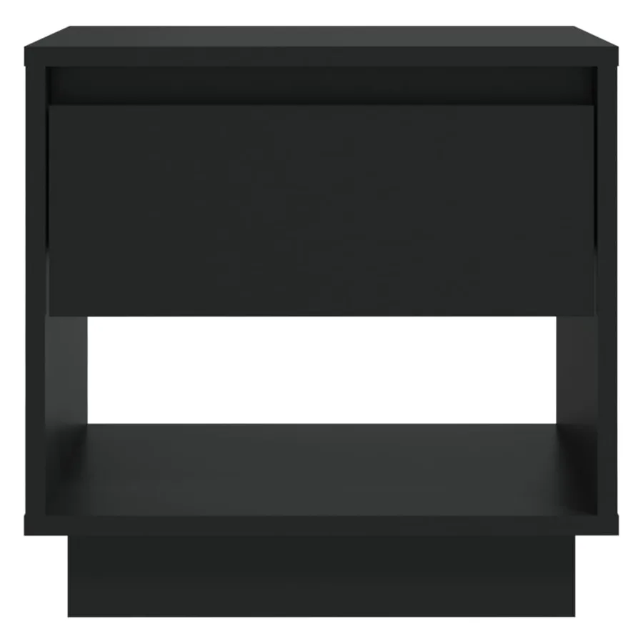 Table de chevet Noir 45x34x44 cm bois d'ingénierie - 4