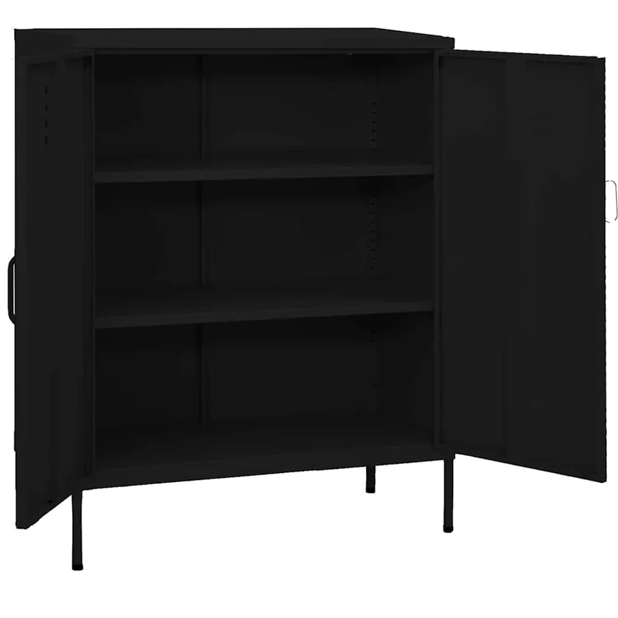 Armoire de rangement Noir 80x35x101,5 cm Acier - 2