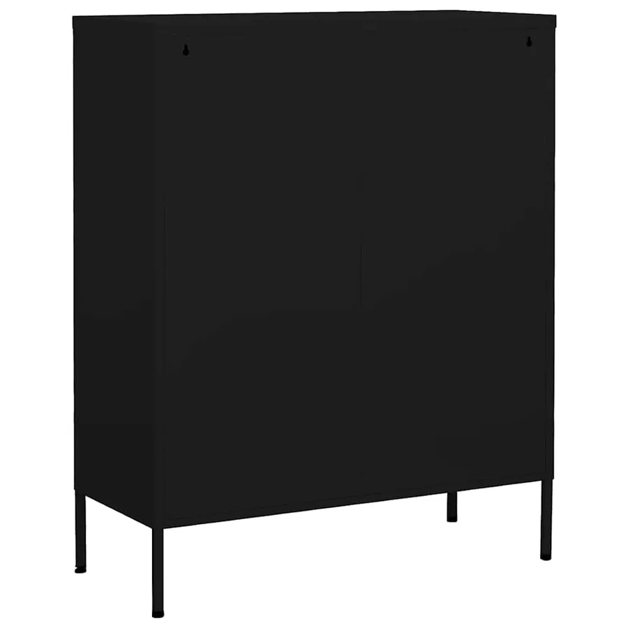 Armoire de rangement Noir 80x35x101,5 cm Acier - 5
