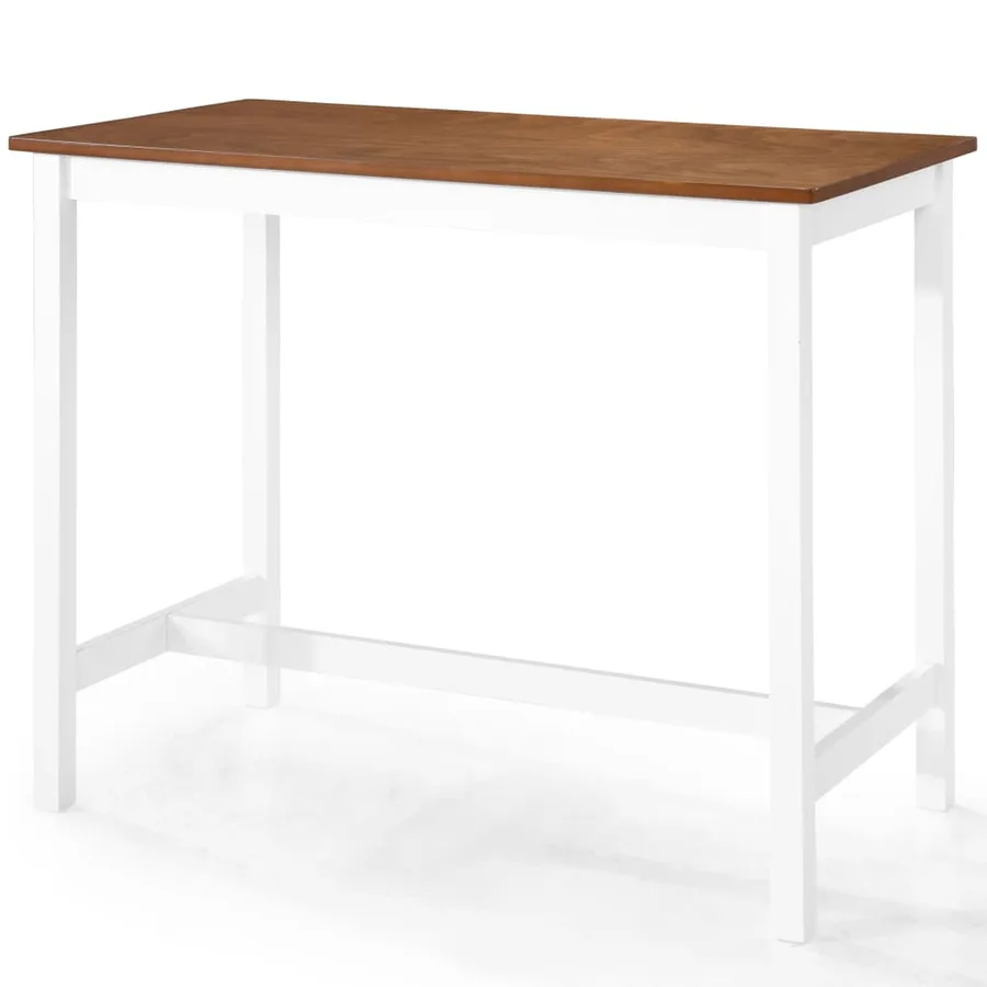 Table et tabouret de bar 5 pcs Bois massif - 5