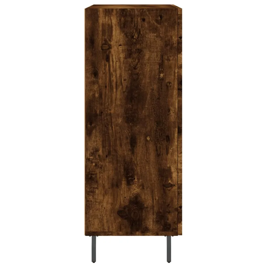 Buffet chêne fumé 69,5x34x90 cm bois d'ingénierie - 7