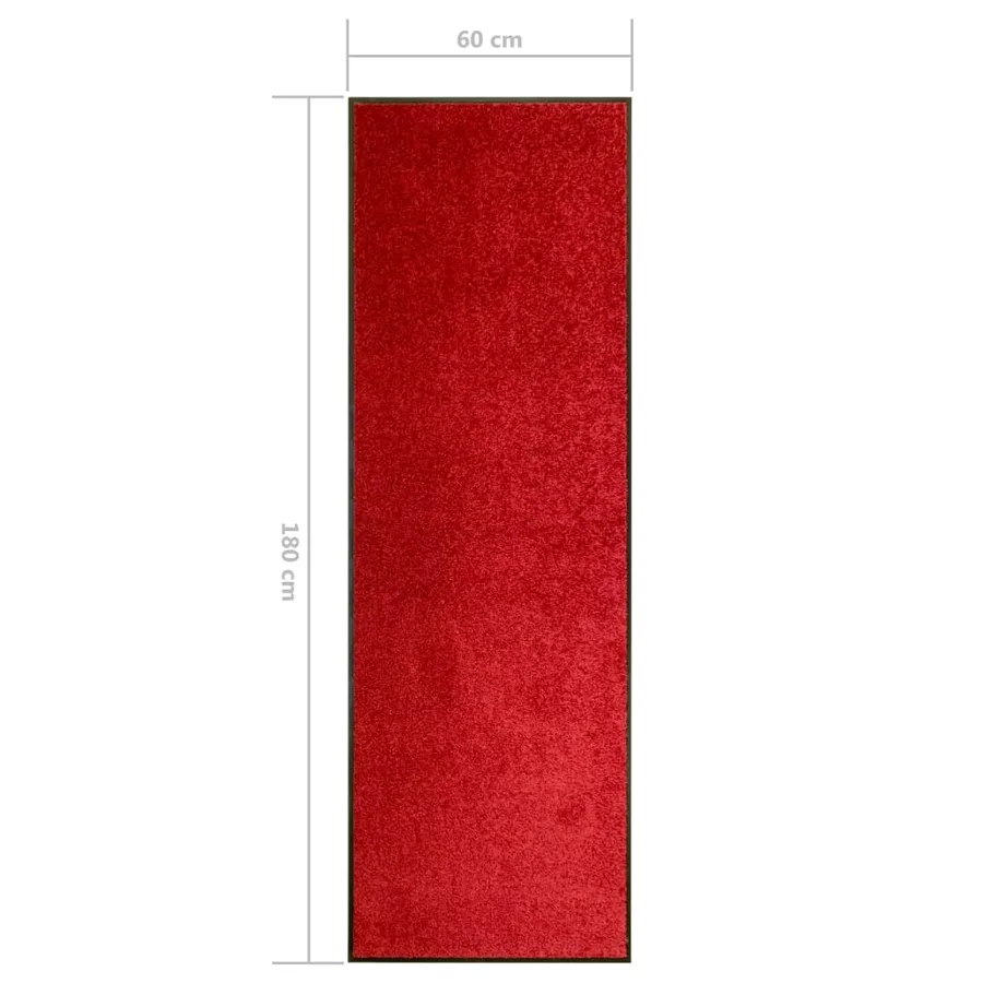 Paillasson lavable Rouge 60x180 cm - 6