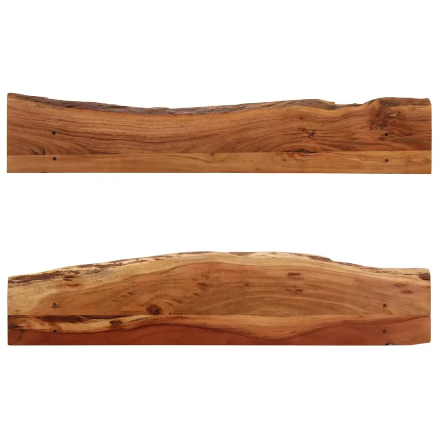 Étagères murales 2 pcs 110x20x18 cm bois massif d'acacia - 7
