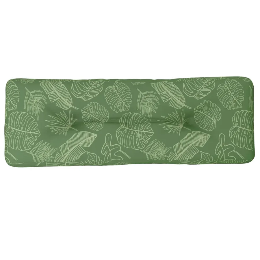 Coussin de palette à motif de feuilles 120x40x12 cm Tissu - 4