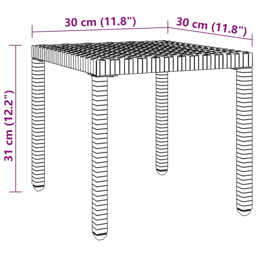 Chaises longues lot de 2 avec table résine tressée noir - 12