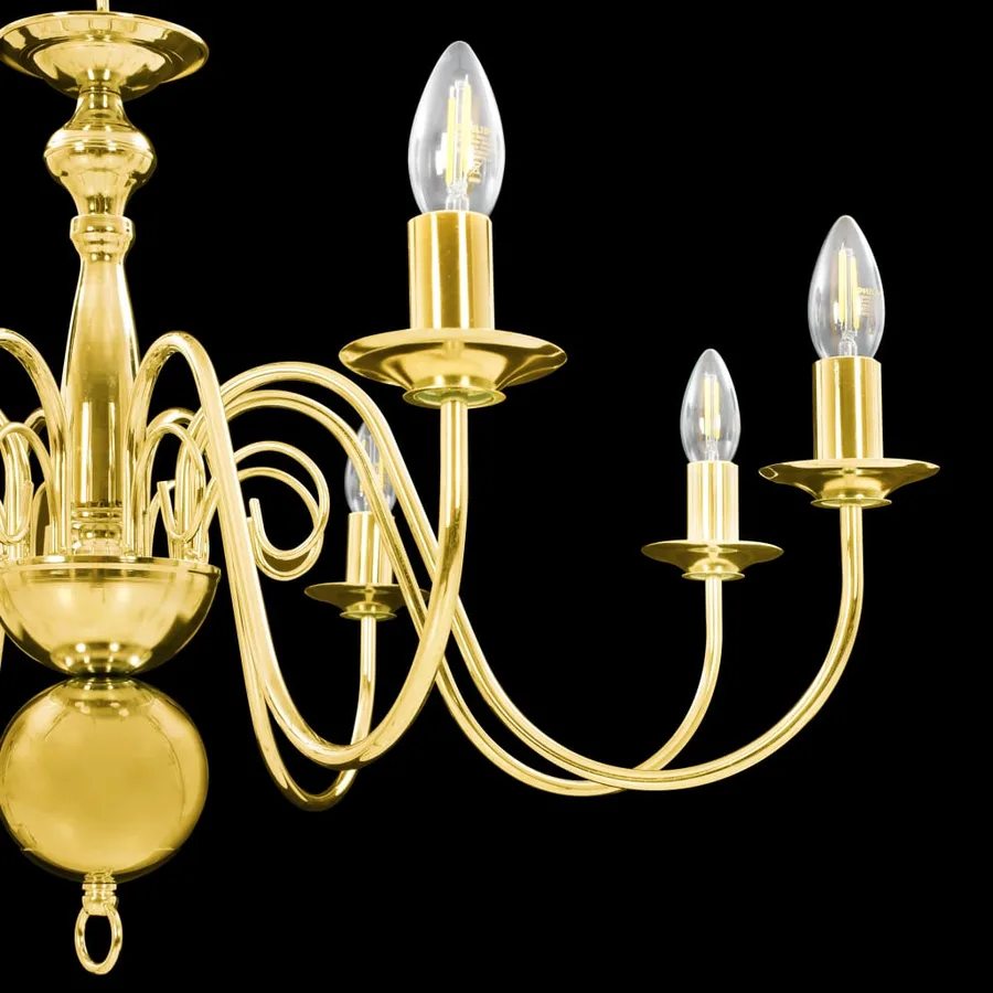 Lustre Doré 8 ampoules E14 - 12