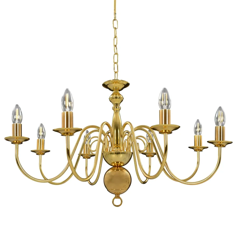 Lustre Doré 8 ampoules E14 - 2