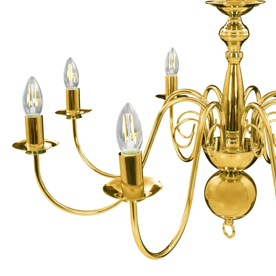 Lustre Doré 8 ampoules E14 - 8