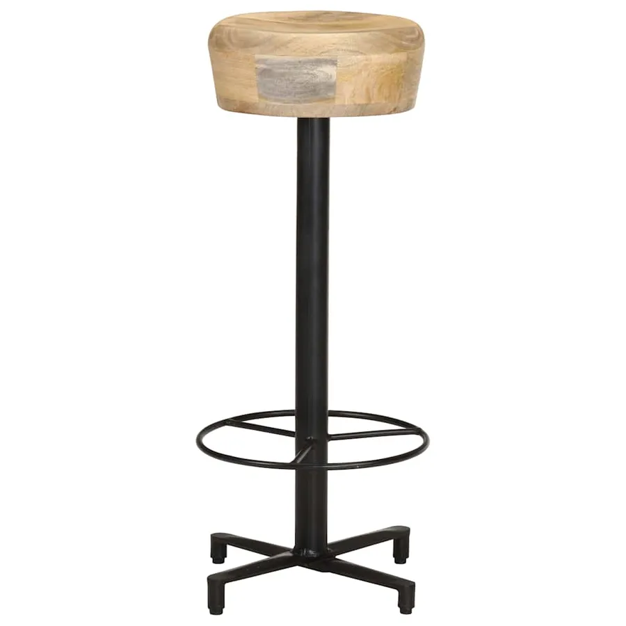 Tabourets de bar lot de 2 76 cm bois de manguier massif - 3