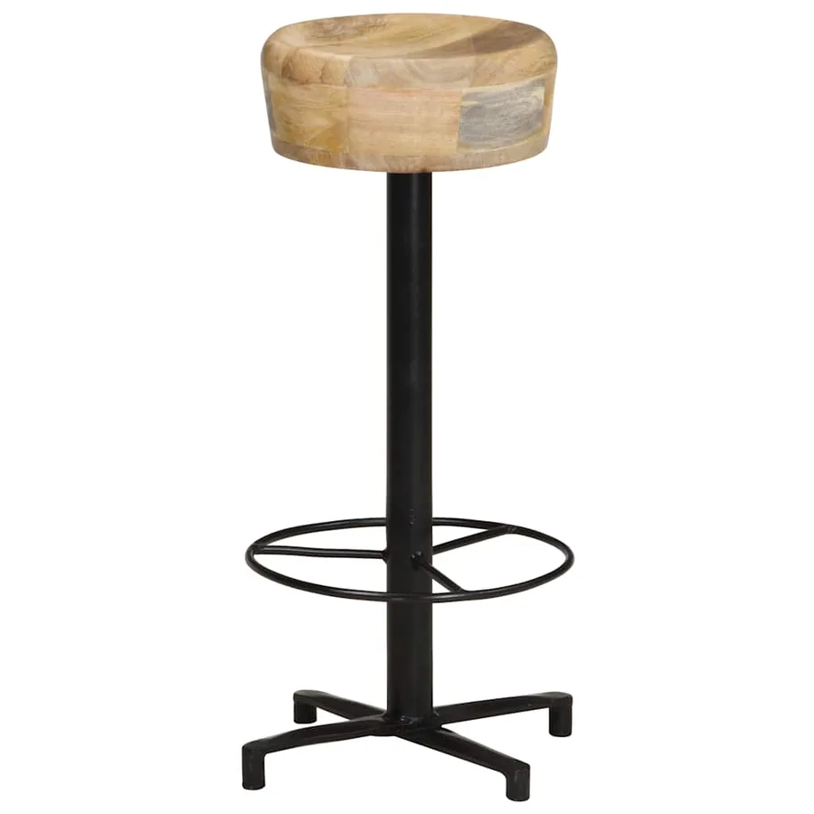 Tabourets de bar lot de 2 76 cm bois de manguier massif - 8