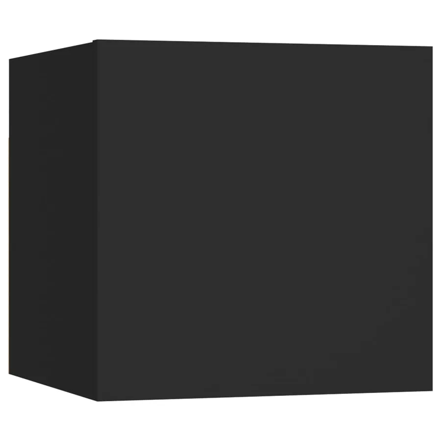 Ensemble de meubles TV 6 pcs Noir Bois d'ingénierie - 6