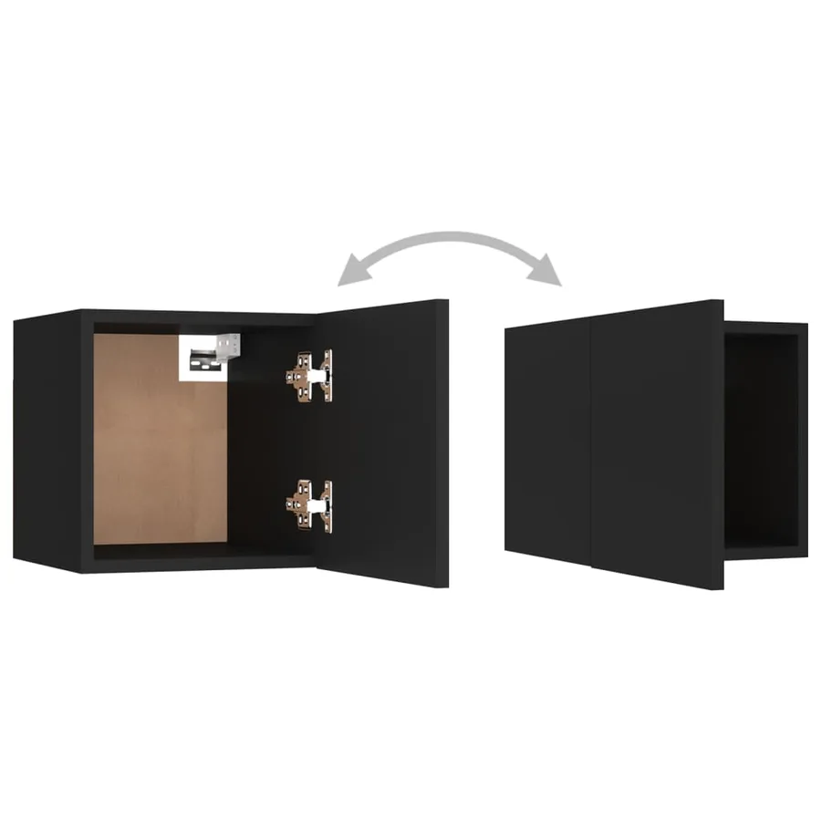 Ensemble de meubles TV 6 pcs Noir Bois d'ingénierie - 7