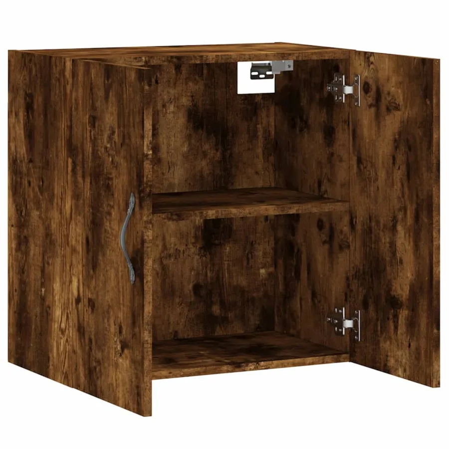 Armoire murale chêne fumé 60x31x60 cm bois d'ingénierie - 6