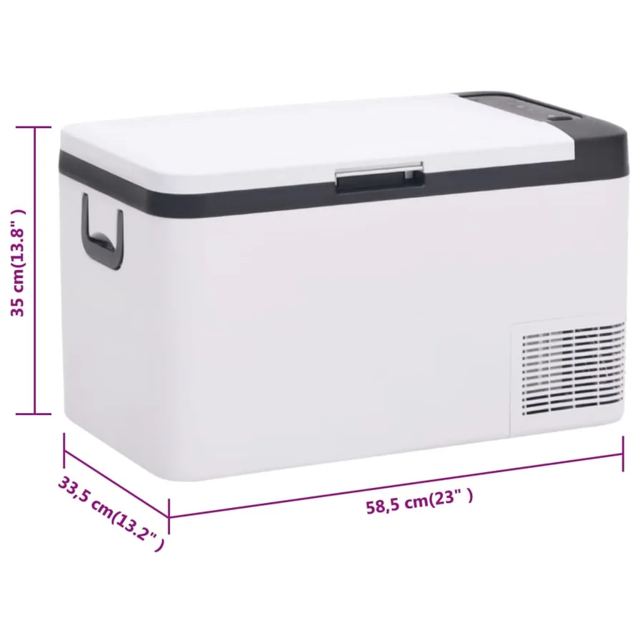 Glacière avec poignée et adaptateur noir et blanc 25 L PP et PE - 16