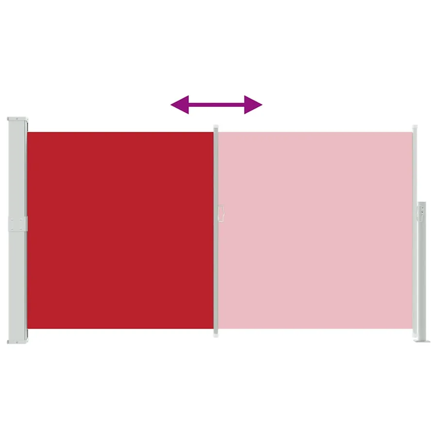 Auvent latéral de patio 160x300 cm Rouge - 7