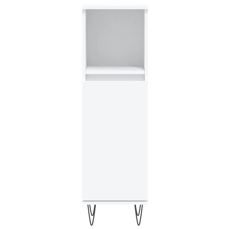 Armoire de salle de bain blanc 30x30x100 cm bois d'ingénierie - 5