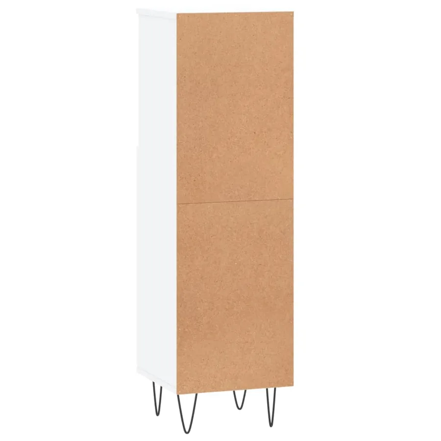 Armoire de salle de bain blanc 30x30x100 cm bois d'ingénierie - 8
