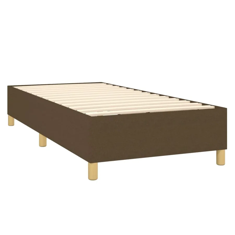 Sommier à lattes de lit matelas et LED Marron foncé 100x200 cm - 5