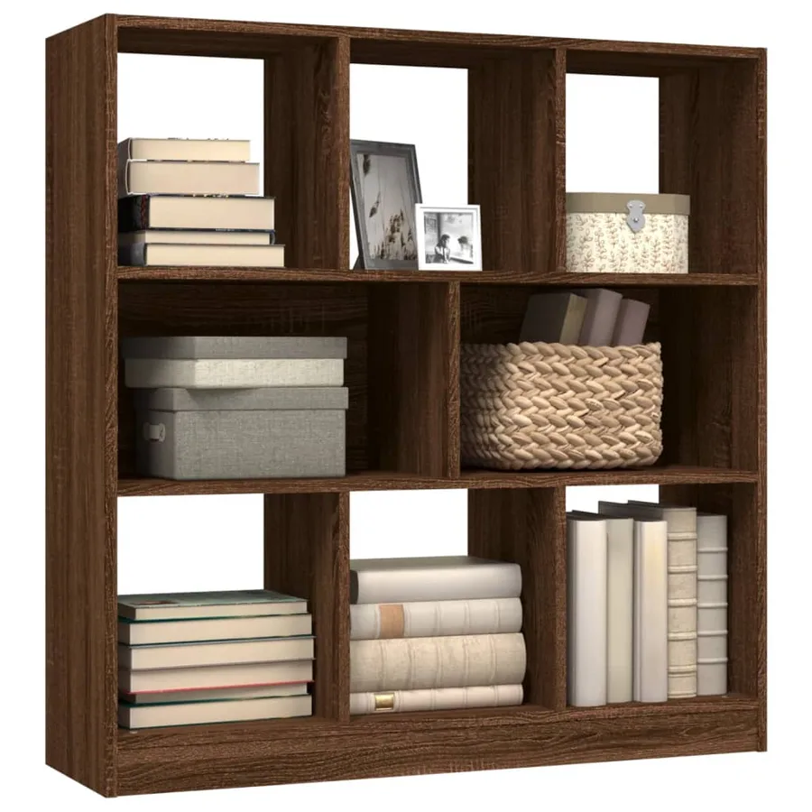 Bibliothèque Chêne marron 97,5x29,5x100 cm Bois d'ingénierie - 3