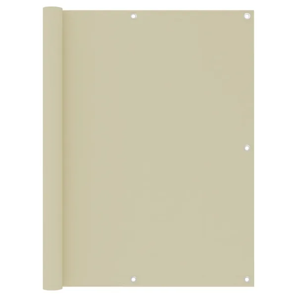 Écran de balcon Crème 120x600 cm Tissu Oxford