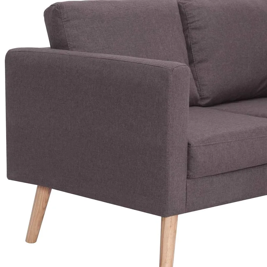 Ensemble de canapé 2 pcs tissu taupe - 10