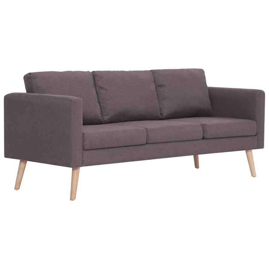 Ensemble de canapé 2 pcs tissu taupe - 3
