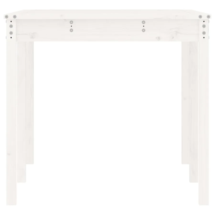 Table de jardin blanc 159,5x82,5x76 cm bois massif de pin - 6