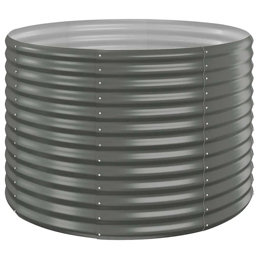 Lit surélevé de jardin Acier galvanisé 100x100x68cm gris - 2