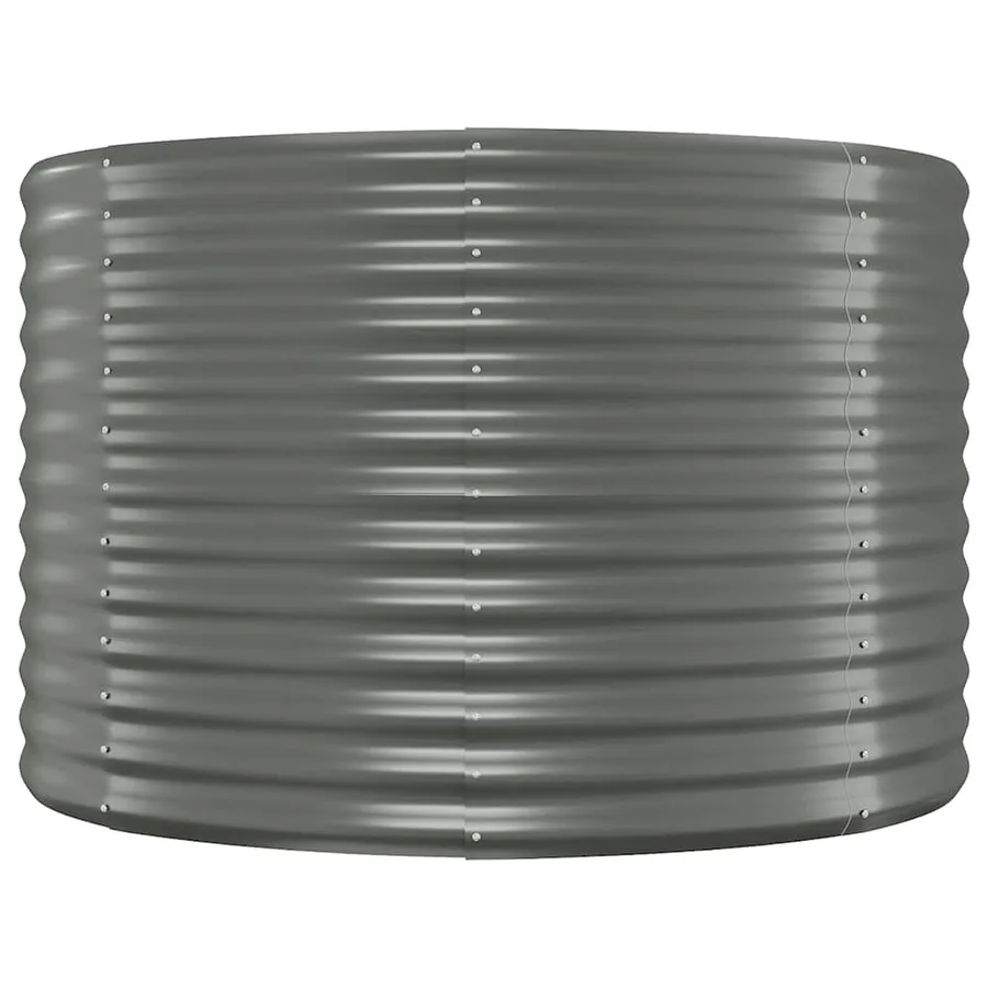 Lit surélevé de jardin Acier galvanisé 100x100x68cm gris - 3