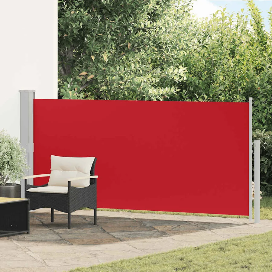 Auvent latéral rétractable 140 x 300 cm Rouge