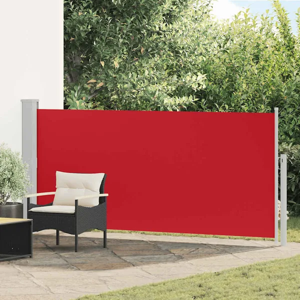 Auvent latéral rétractable 140 x 300 cm Rouge