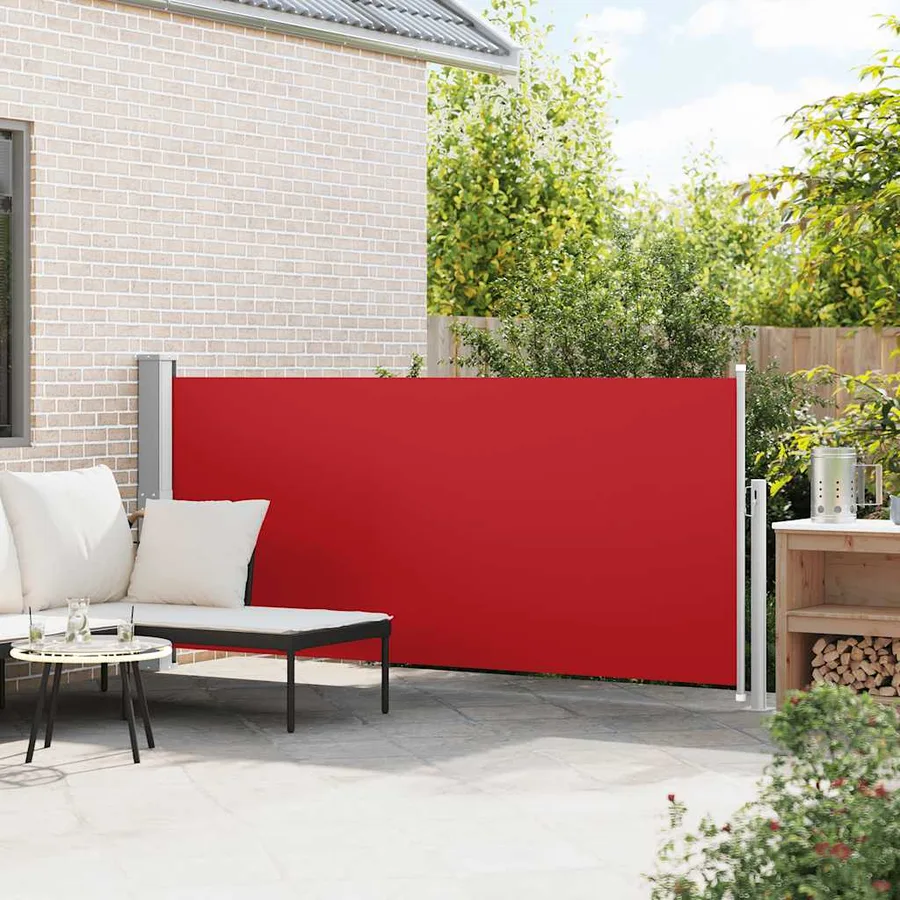 Auvent latéral rétractable 140 x 300 cm Rouge - 3