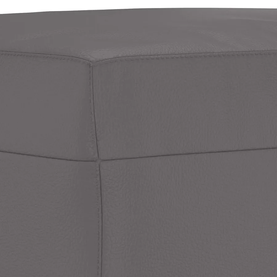 Repose-pied Gris 60x50x41 cm Similicuir - 5