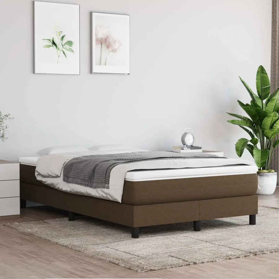 Matelas de lit à ressorts ensachés fermeté moyenne Marron foncé 120x200x20 cm